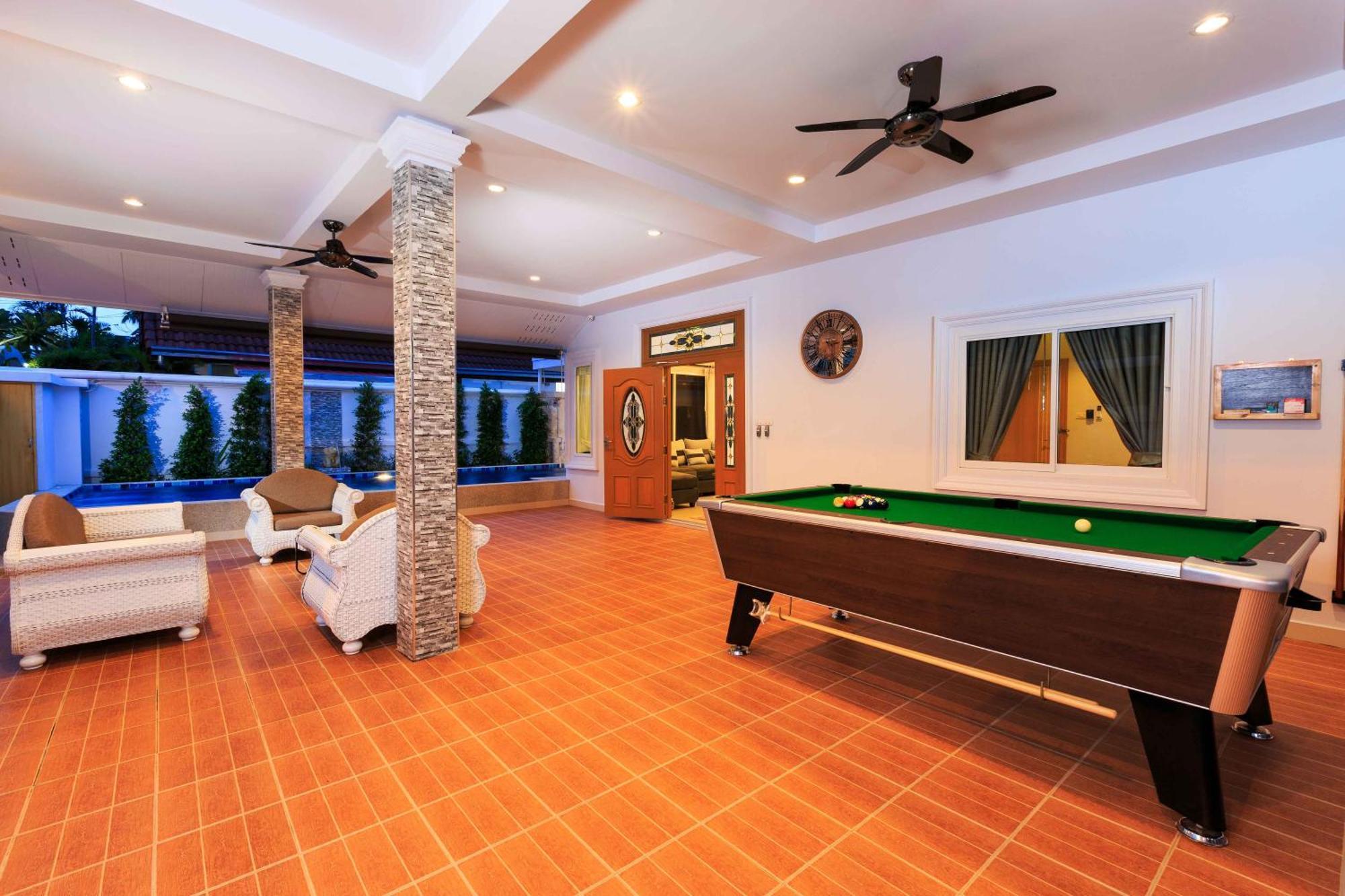 Pattaya Private Villa - Pool,Sauna,Snooker,Bbq Buitenkant foto